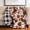 HomeRoots 50" X 60" Brown and White Velvet Quilted Animal Print Plush Throw Blanket - 2 of 4