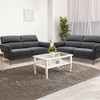 Tangkula Modern Loveseat 72.5" Fabric Sofa Couch w/ Adjustable Headrest & Metal Legs - image 2 of 4