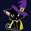 Junior's Design By Humans Halloween Cat By AdrianaOliveira T-Shirt - 2 of 3
