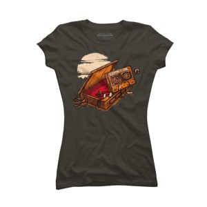 Junior's Design By Humans Dead Man Walkmann By LetterQ T-Shirt - 1 of 3