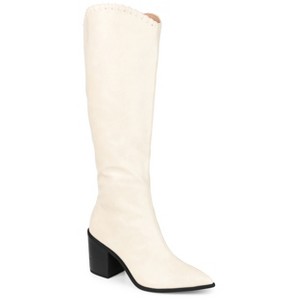 Journee Collection Women's Daria Stacked Heel Knee High Boots - 1 of 4
