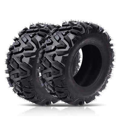 2PCS 26x11-12 ATV/UTV Tires, 26x11x12 6 PR Rubber Mud Trail Off-Road Tire, 20mm Tread Depth, 480 LBS Loading Capacity