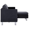 vidaXL Sofa Black (sofa), Dark Gray (cushions) - 3 of 4