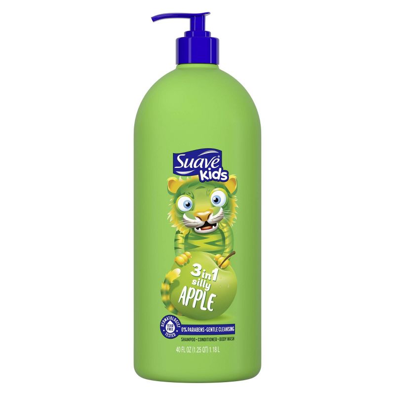Suave Kids Apple 3-in-1 Shampoo + Conditioner + Bodywash - 40 fl oz, 2 of 8
