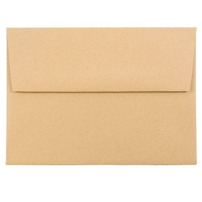 JAM Paper A6 Passport Invitation Envelopes 4.75 x 6.5 Ginger Brown Recycled 11179