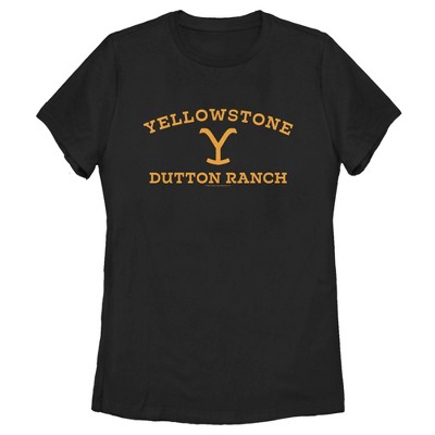 Women's Yellowstone Large Dutton Ranch Brand T-shirt - Black - Medium ...