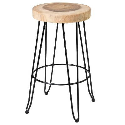 30" Set of 2 Mapleton Teak Barstool Brown - East At Main