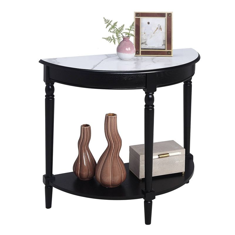 Breighton Home Provencal Countryside Semi-Circular Entryway Table with Lower Shelf, 3 of 6