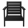 WestinTrends Avalon Black Outdoor Modern HDPE Patio Club Chair with Deep Seat Cushions - 4 of 4