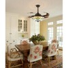 Ludomide 42" Tiffany Retractable Ceiling Fan with Lights Remote & APP Control, Vintage Fandelier for Bedroom Living Room - 2 of 4