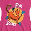 Girls' - Dr. Seuss - Fox In Socks Jumping Fit & Flair Cap Sleeve Graphic Dress - 2 of 4