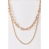 Slickblue Women's Layered Necklace Set, Gold Twisted Chain and U Link Chain Combo, Trendy Style, 15.5"&18" - 4 of 4