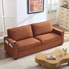 NicBex 87.4 Inch Corduroy 3-Seat Sofa with Cup Holder and Storage Bags for Living Room,Office,Apartment - 2 of 4