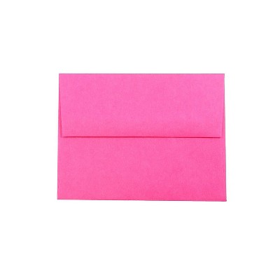 JAM Paper A2 Colored Invitation Envelopes 4.375 x 5.75 Ultra Fuchsia Pink 12844
