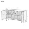 LIVAREEmlen Modern TV Stand for TVs up to 55 Inches, Entertainment Center Media Console,Adjustable Shelf, Metal Legs, Handles and Anti-tip Device - 3 of 4