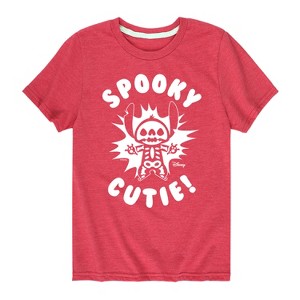 Boys' Disney Spooky Cutie Short Sleeve Graphic T-Shirt - Heather Red - 2T - 1 of 4