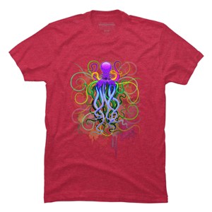 Men's Design By Humans Octopus Psychedelic Luminescence By BluedarkArt T-Shirt - 1 of 4