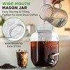 NutriChef 1 Gallon Glass Cold Brew Coffee Maker with Stainless Tap and Spigot Metal Lid Filters - 3 of 4