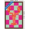 Trends International Reinders: Food - Pink Checkers Lobster Framed Wall Poster Prints - 3 of 4
