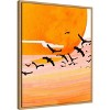 Amanti Art Time Flies Bird Sunset by Uma Gokhale Framed Canvas Wall Art - 2 of 4