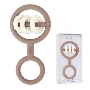 Silicone Baby Rattle Teething Toys - Cute Shaped Teething Relief for 0-6 Months, Easy to Clean Teether Ring - Newborn Essentials - 1 of 4