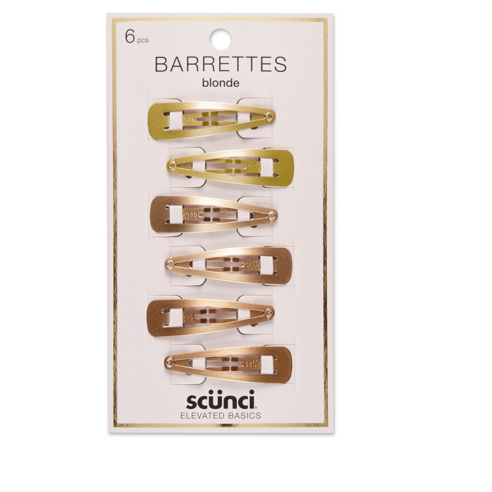 Upc 043194323777 Scunci Contour Hair Clips Blonde 6pk Black