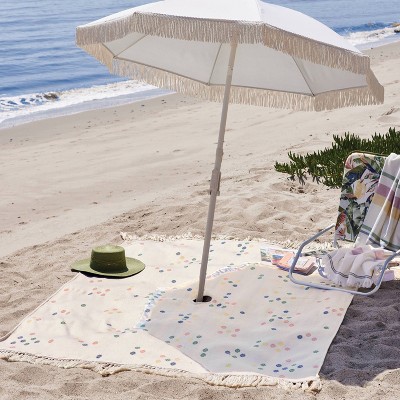 60&#34;x80&#34; Jacquard 2 Person Outdoor Beach Blanket with Buckle Strap - Threshold&#8482;_4