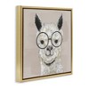 Stupell Industries Happy Alpaca Glasses Portrait, 18" x 18" - 3 of 4