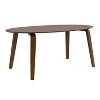 HOMES: Inside + Out 7pc Sandy Cove Mid-Century Modern Oval Dining Room Set Walnut - 3 of 4