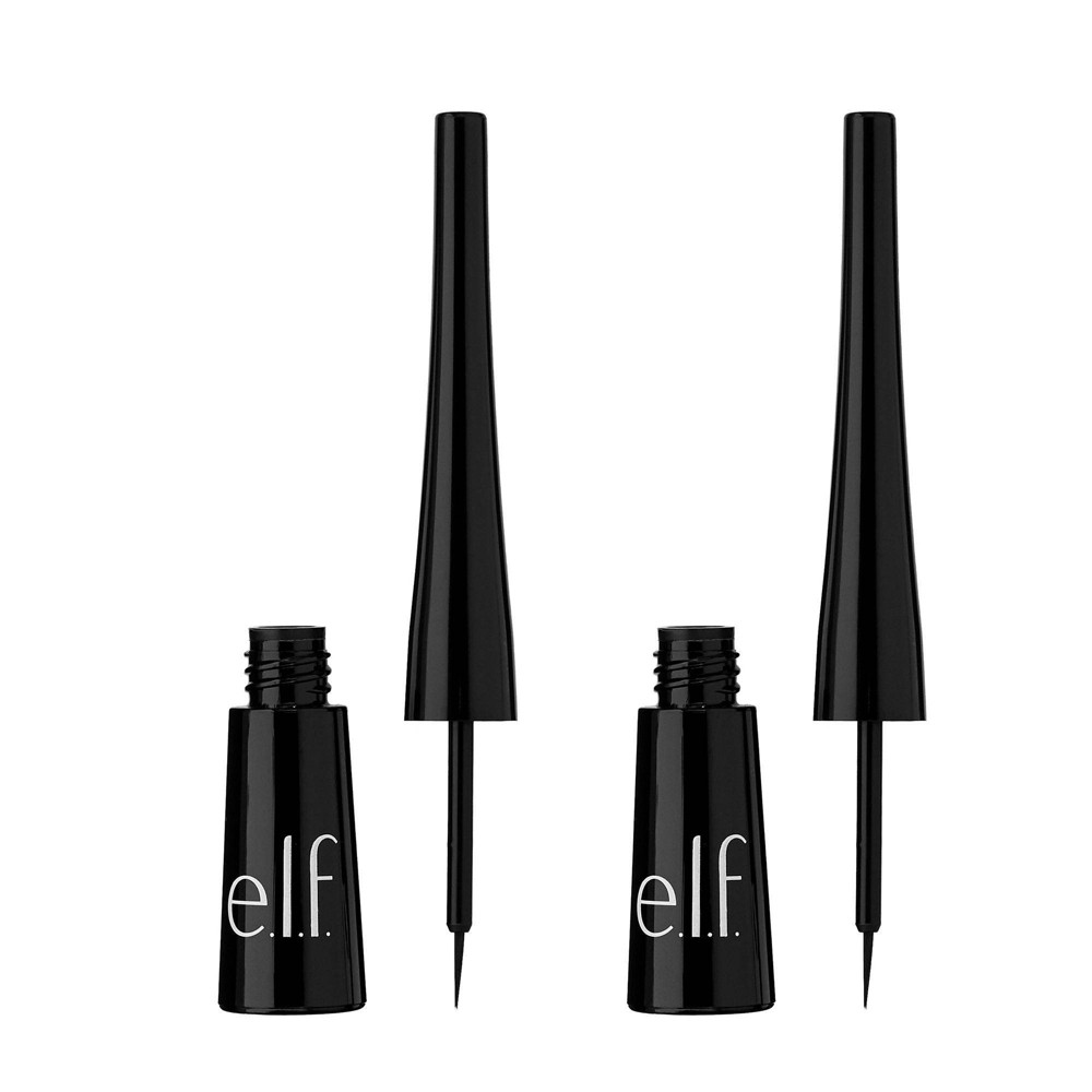 Photos - Other Cosmetics ELF e.l.f. Expert Liquid Eyeliner Set - Black - 2ct 