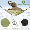 Racxily Camping Hammock, Portable Double Hammock with Net,600lbs Load 2 Persons Hammock w/Mosquito Net Outdoor Hiking, w/ Strap Hook Carry Bag - 4 of 4