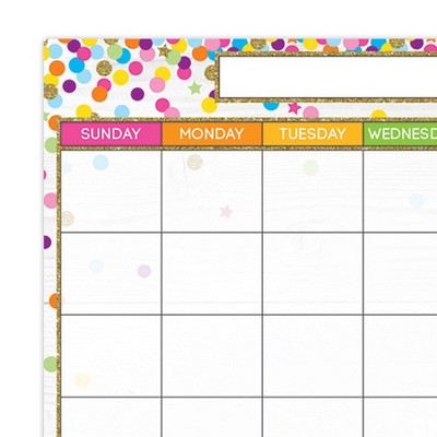 Confetti Style Weekly Wall Calendar PosterMat Pals, Pack of 10