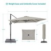 Sonkuki 11.5x9ft Outdoor Aluminum Patio Cantilever Umbrella, Offset Umbrella with 270g Large Fade-Resistant Fabric Canopy - 3 of 4
