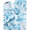 Men's Hawaiian Shirt Short Sleeve Linen Button Down Shirts Casual Floral Printed Beach Shirts with Pocket - 2 of 4