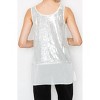 Women's Sequin & Chiffon Tank - Origami - 3 of 4