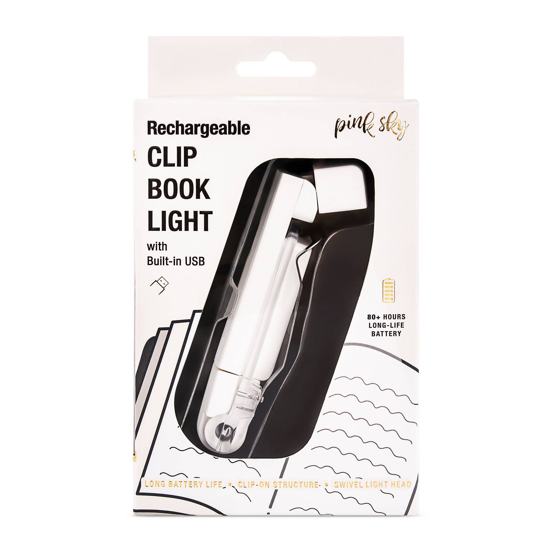 Rechargeable Clip On Book Light
