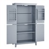 NicBex Bathroom Storage Cabinet with Adjustable Shelves,Bathroom Floor Cabinet with 4-Door,Freestanding Storage Cabinet for Bathroom,Office - 2 of 4