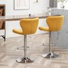 DOMETOUR Adjustable Swivel Barstools with Upholstered Set of 2 - 4 of 4