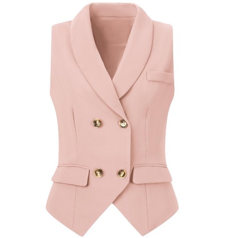 Womens Sleeveless Blazer Vest Single Breasted Casual Lapel Office Suit  Jacket with Pockets, Apricot, Small : : Clothing, Shoes &  Accessories