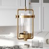 Hudson and Canal 11" Wide Industrial Pendant with Glass Shade - 4 of 4