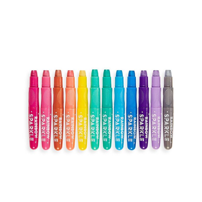 Rainbow Sparkle Metallic Watercolor Gel Crayons - Set of 12, 3 of 5