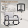 SUGOLD 3-Piece Patio Conversation Set with 2 Swivel Rocking Chairs and Side Table Outdoor Rattan Furniture - 2 of 4