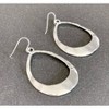 Large Teardrop Hoop Sterling Silver Statement Earrings Minimalist Style. - 4 of 4