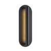 ALOADECOR H19" Oval Matte Black Integrated LED Wall Sconce with Acrylic Shade Modern Dusk to Dawn Waterproof Outdoor Wall Light for Patio - 4 of 4