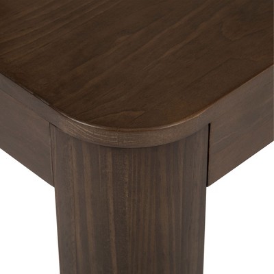 Walnut 48" Rectangular Pine Wood Coffee Table