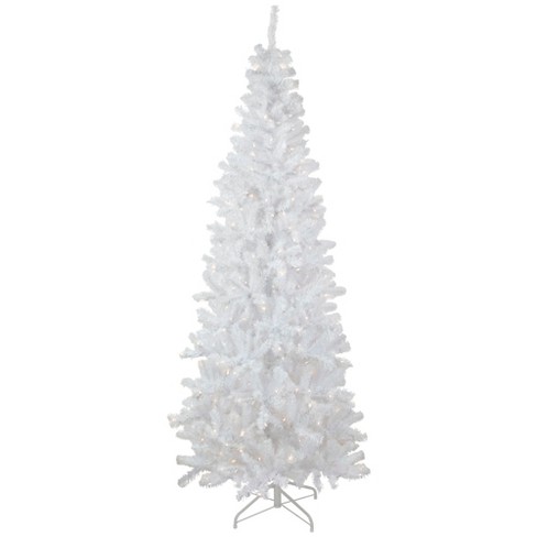 Northlight 6.5' Pre-lit Pencil White Georgian Pine Artificial Christmas ...