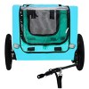 Yukimo - 27"H  Small/Medium Dog Bike Trailer - Easy Folding Cart Frame - Quick Release Wheels - Non-Slip Floor - Internal Leash - 4 of 4