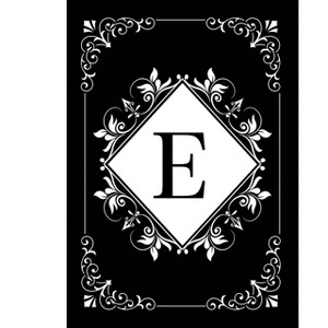 Briarwood Lane Everyday Double Sided Garden Flag 12x18 For Outdoor Black and White Monogram E Garden Flag Flags For Outside - 1 of 4