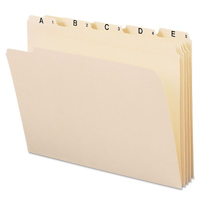 Smead Indexed File Folders 1/5 Cut Indexed A-Z Top Tab Letter Manila 25/Set 11777