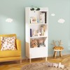 HOMLUX 3/4-Tier Kids Toy Storage Organizer Wooden Children's Bookcase Display Bookshelf,White - 2 of 4